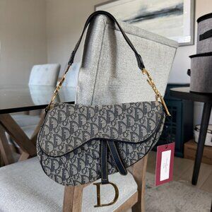Dior Diorissimo CANVAS Vintage Saddle Navy